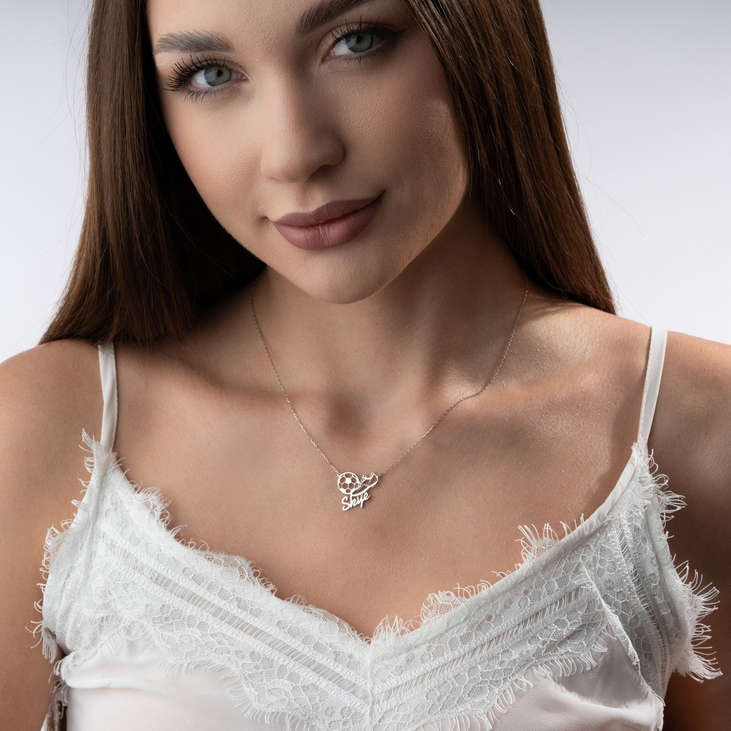 Personalised Football Name Necklace | Gift for Football Player