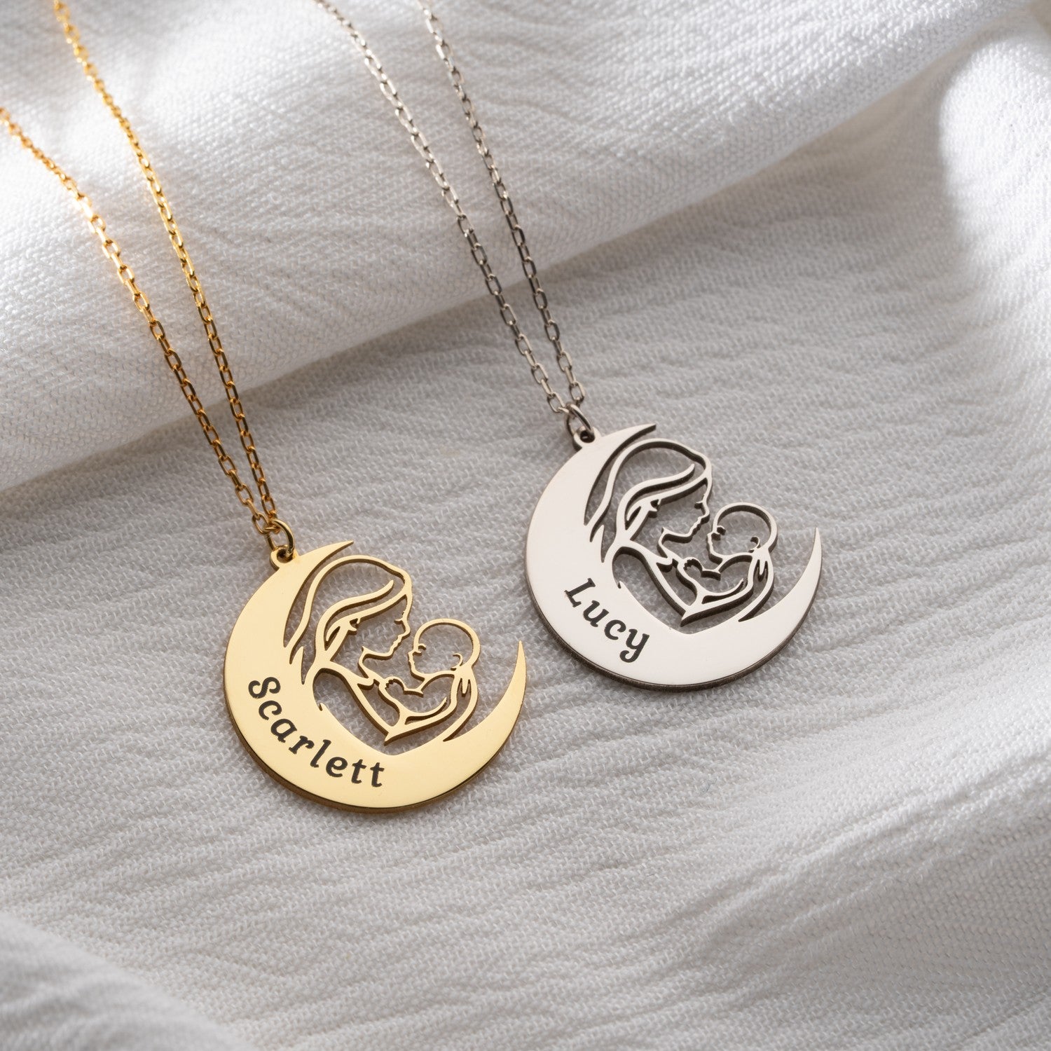 Personalised Mother & Baby Necklace