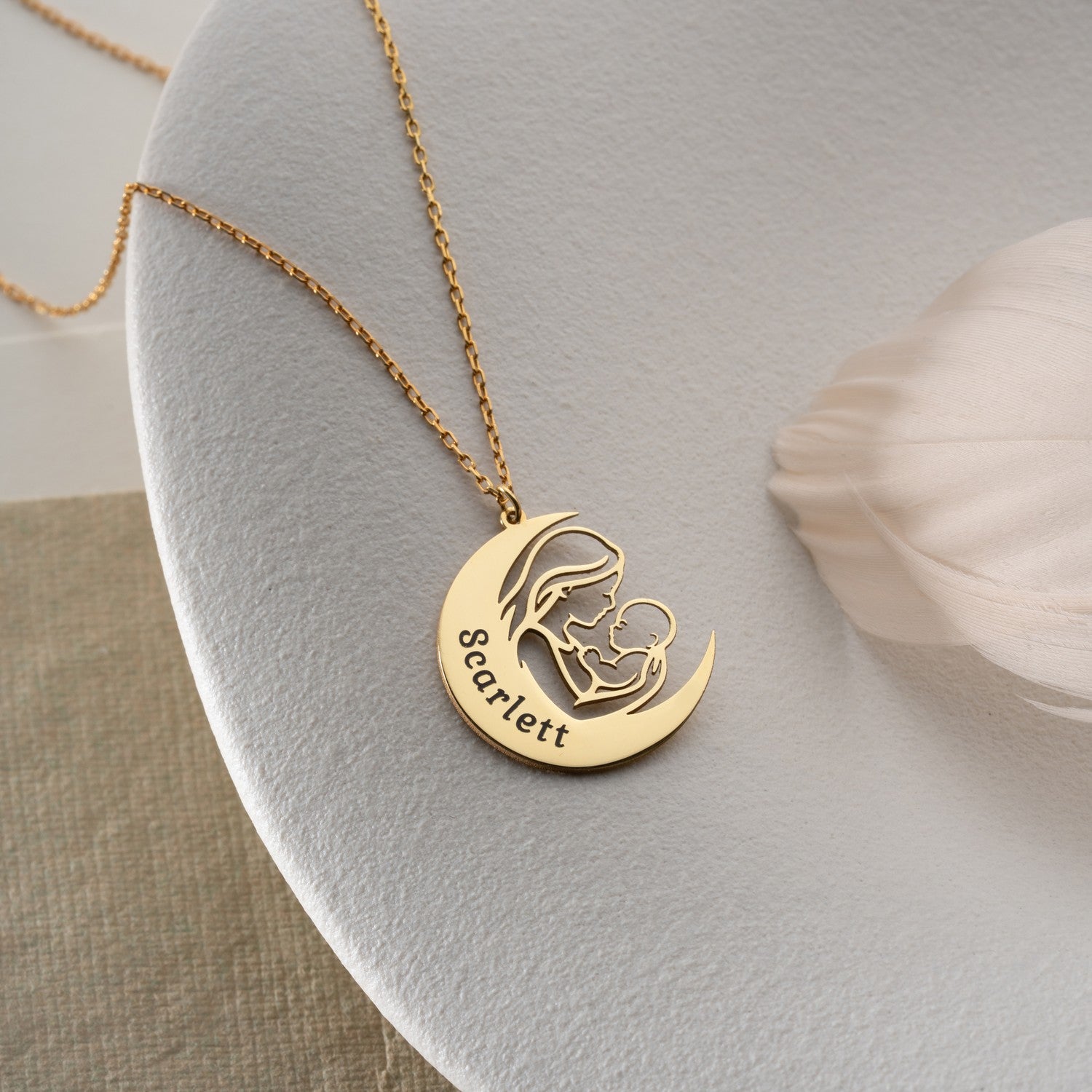 Personalised Mother & Baby Necklace