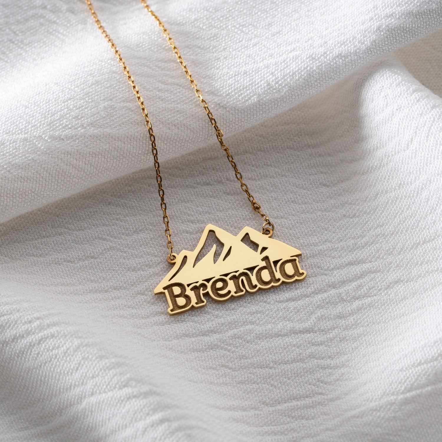 Personalised Mountain Name Necklace | Gift for Adventurer