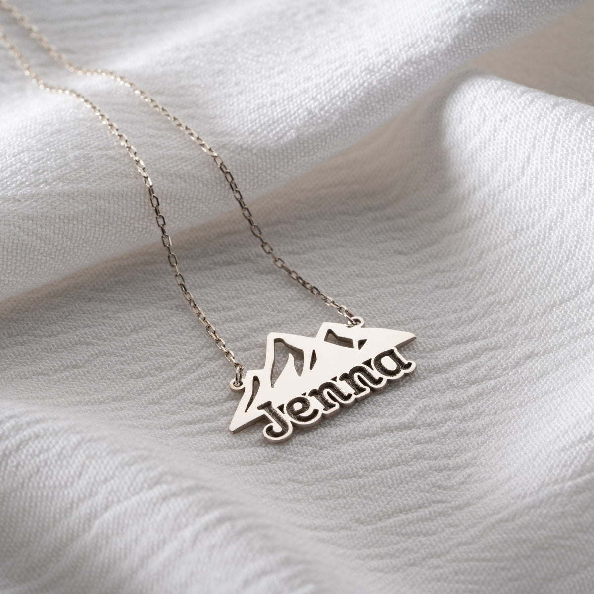 Personalised Mountain Name Necklace | Gift for Adventurer