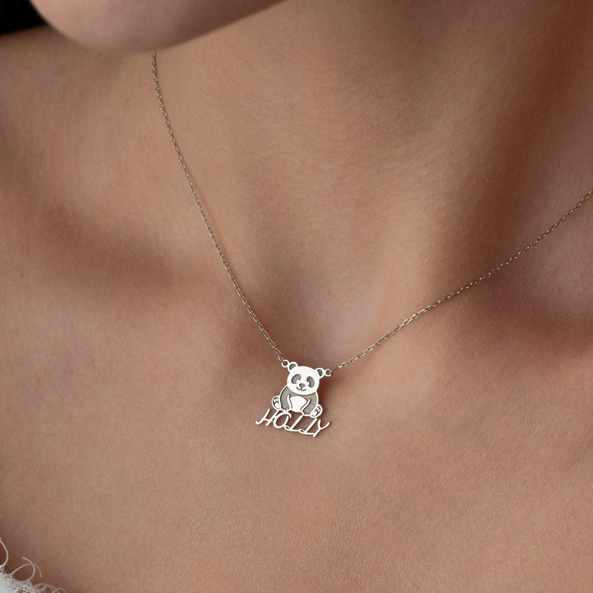 Personalised Panda Name Necklace