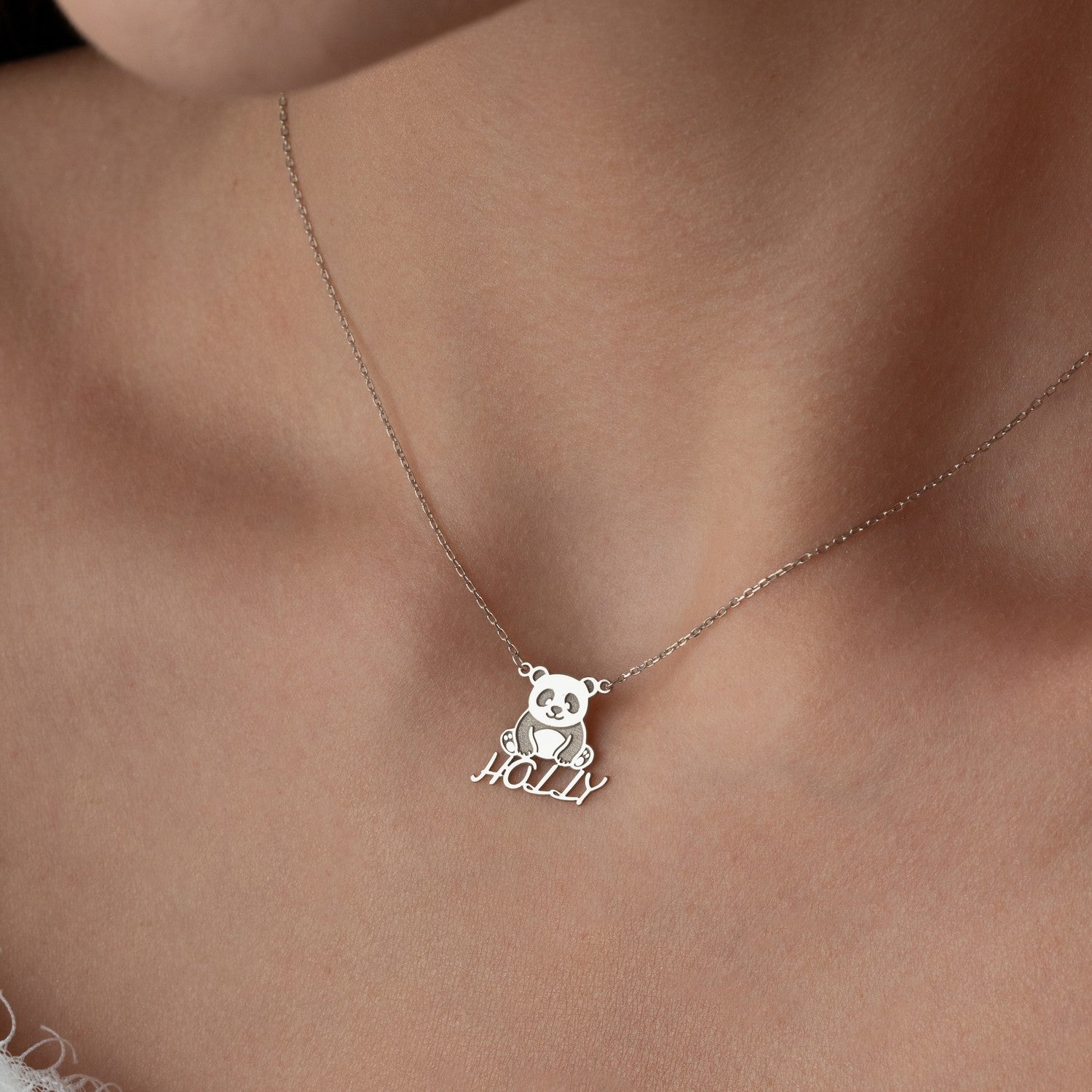 Personalised Panda Name Necklace