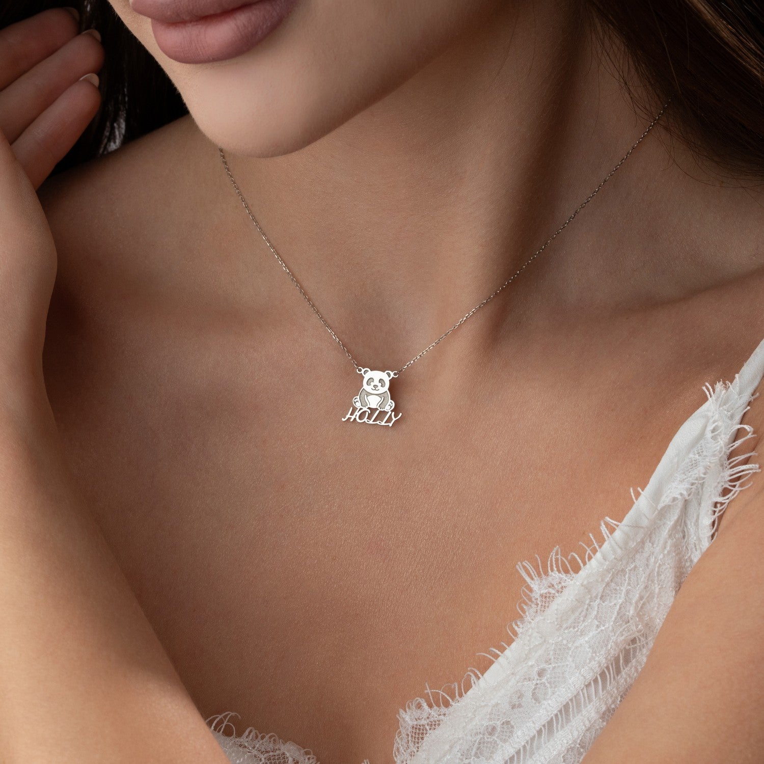 Personalised Panda Name Necklace