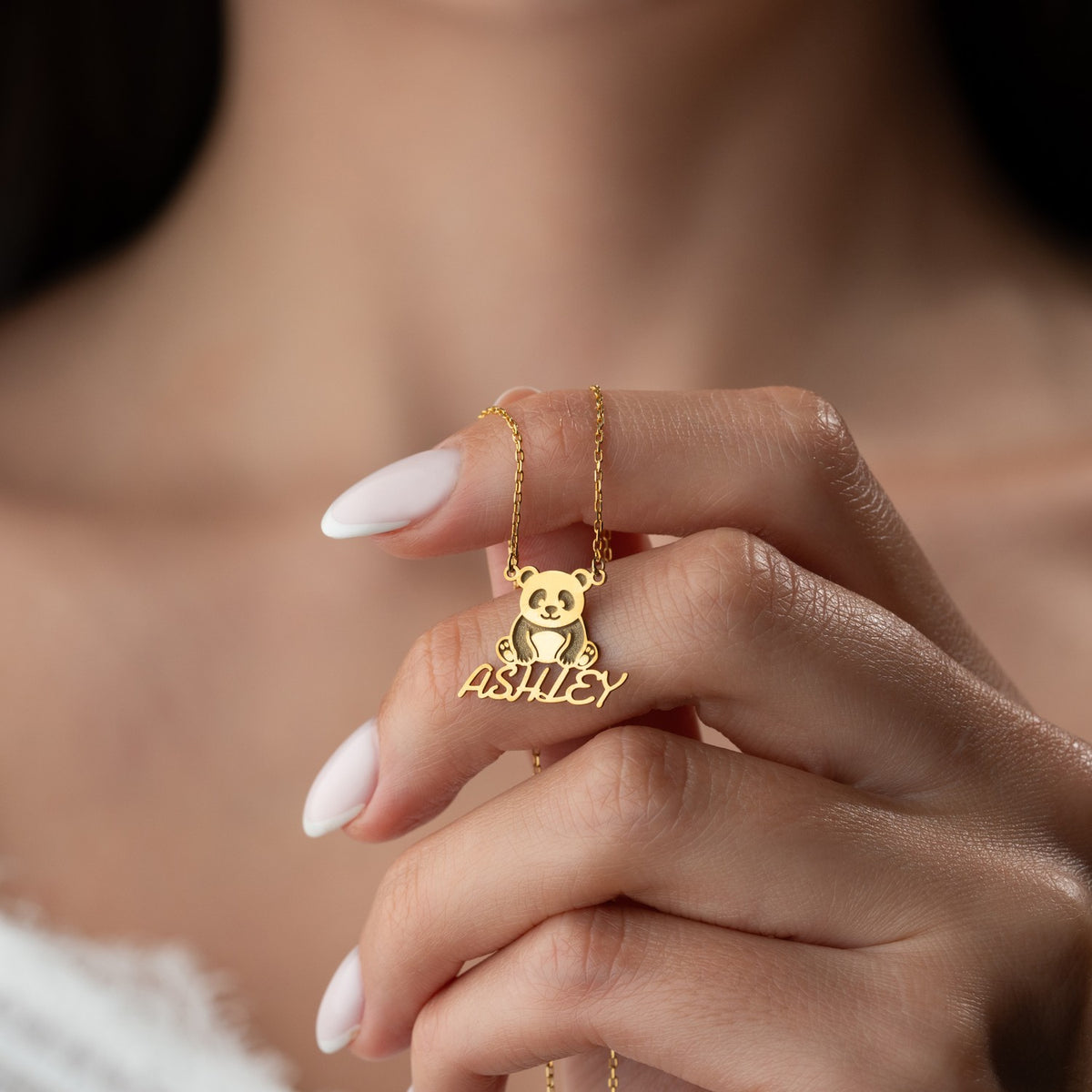Personalised Panda Name Necklace