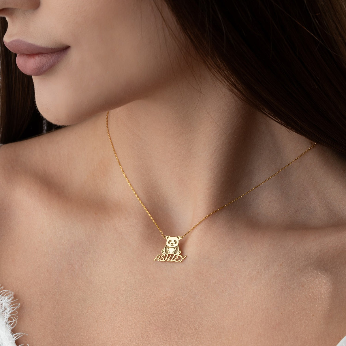 Personalised Panda Name Necklace