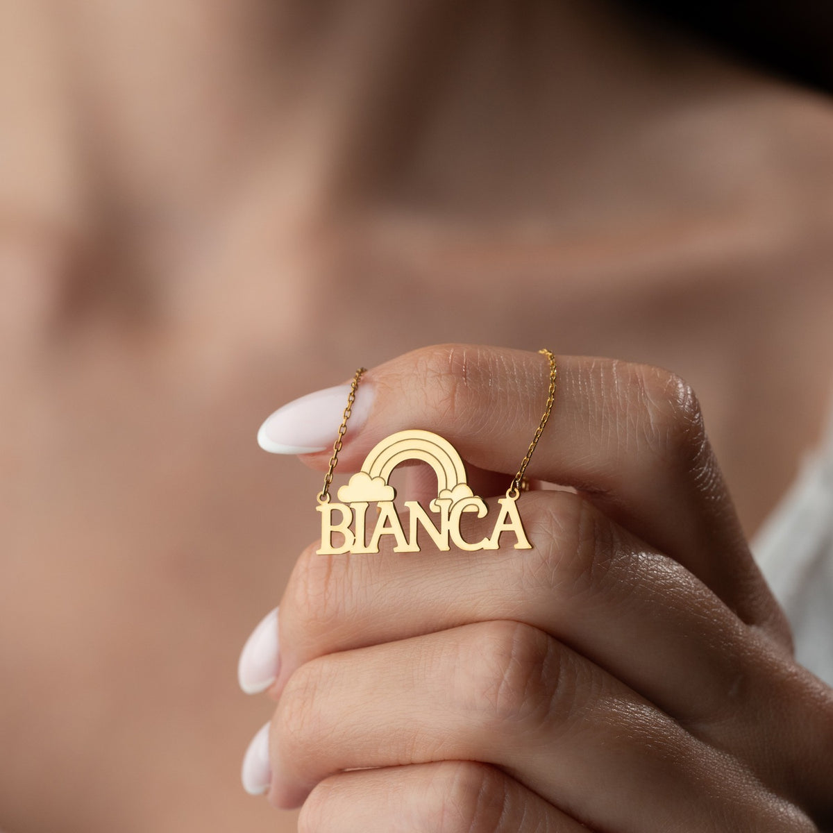 Personalised Rainbow Name Necklace | Gift for Rainbow Baby