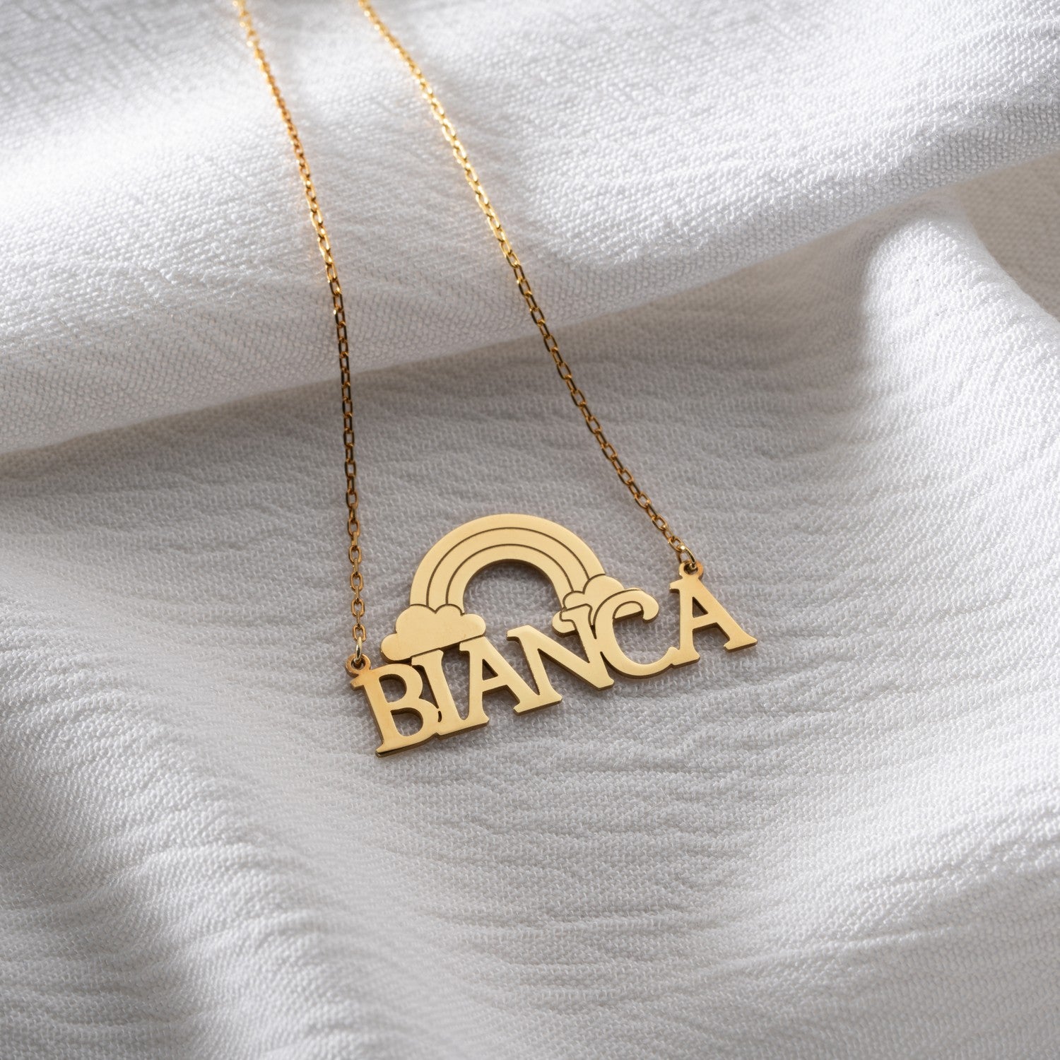 Personalised Rainbow Name Necklace | Gift for Rainbow Baby