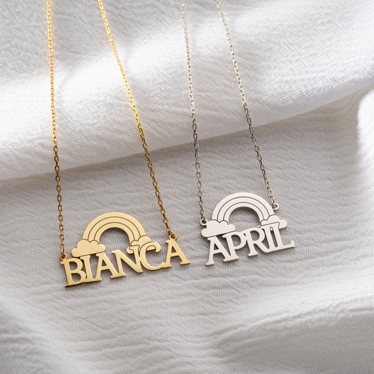 Personalised Rainbow Name Necklace | Gift for Rainbow Baby