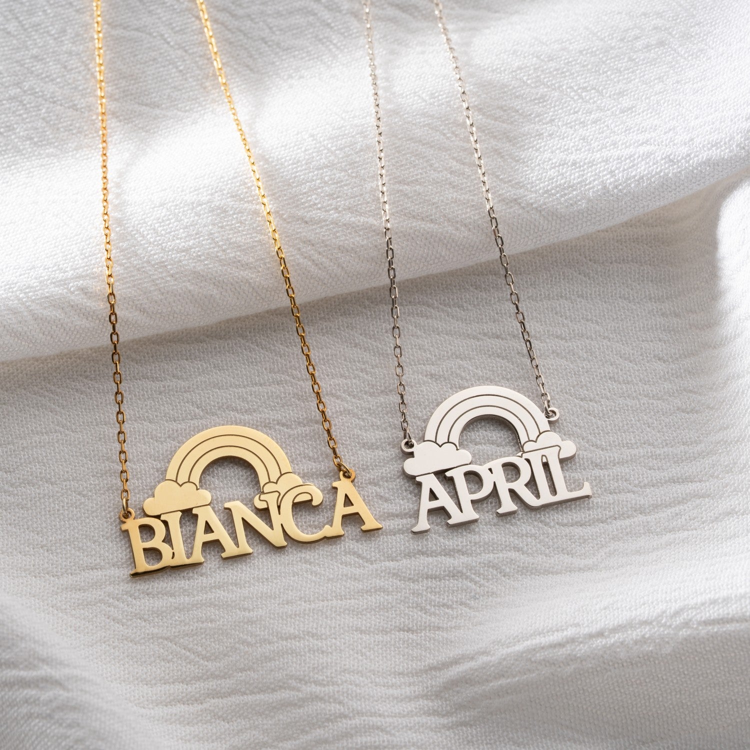 Personalised Rainbow Name Necklace | Gift for Rainbow Baby