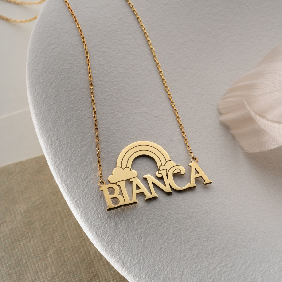 Personalised Rainbow Name Necklace | Gift for Rainbow Baby