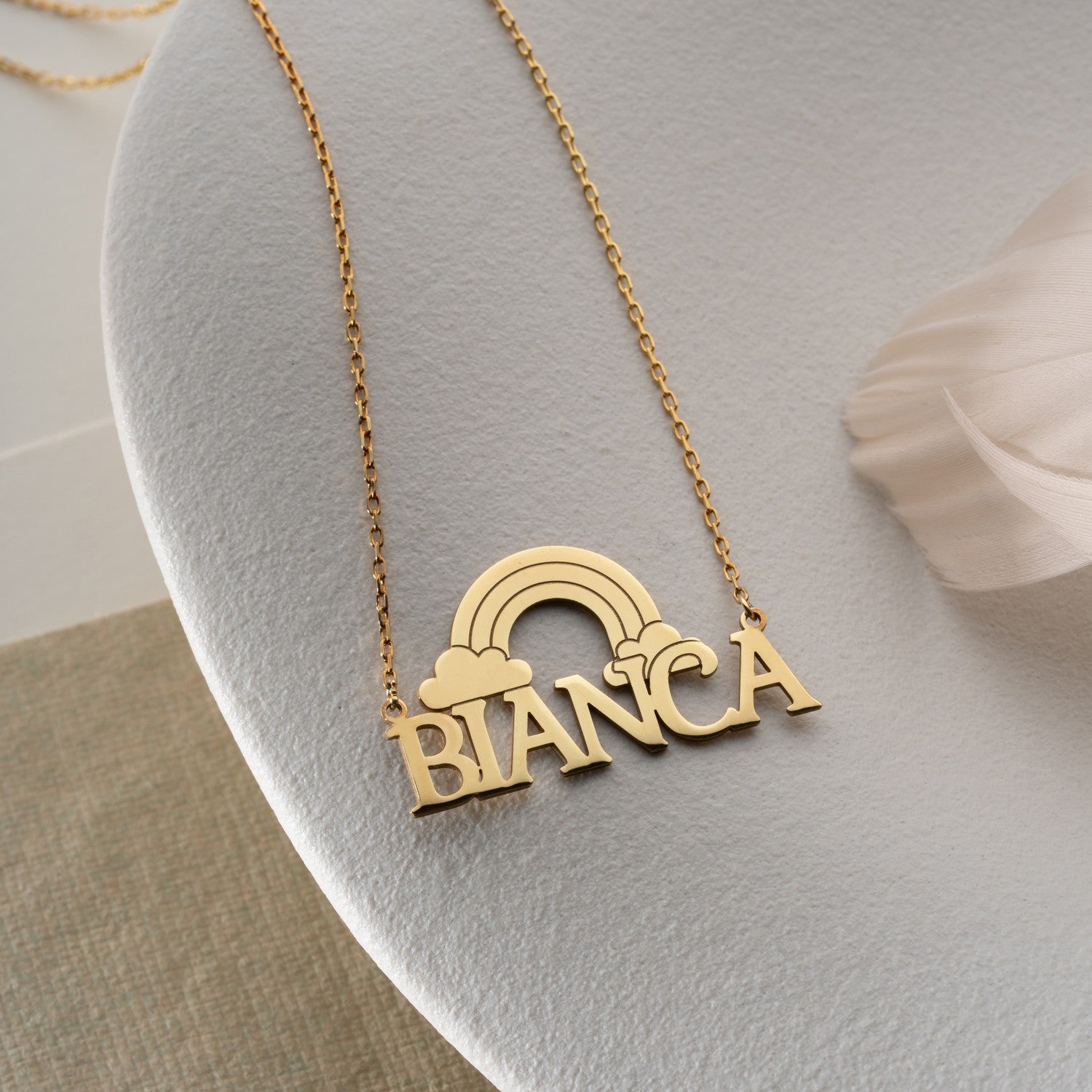 Personalised Rainbow Name Necklace | Gift for Rainbow Baby