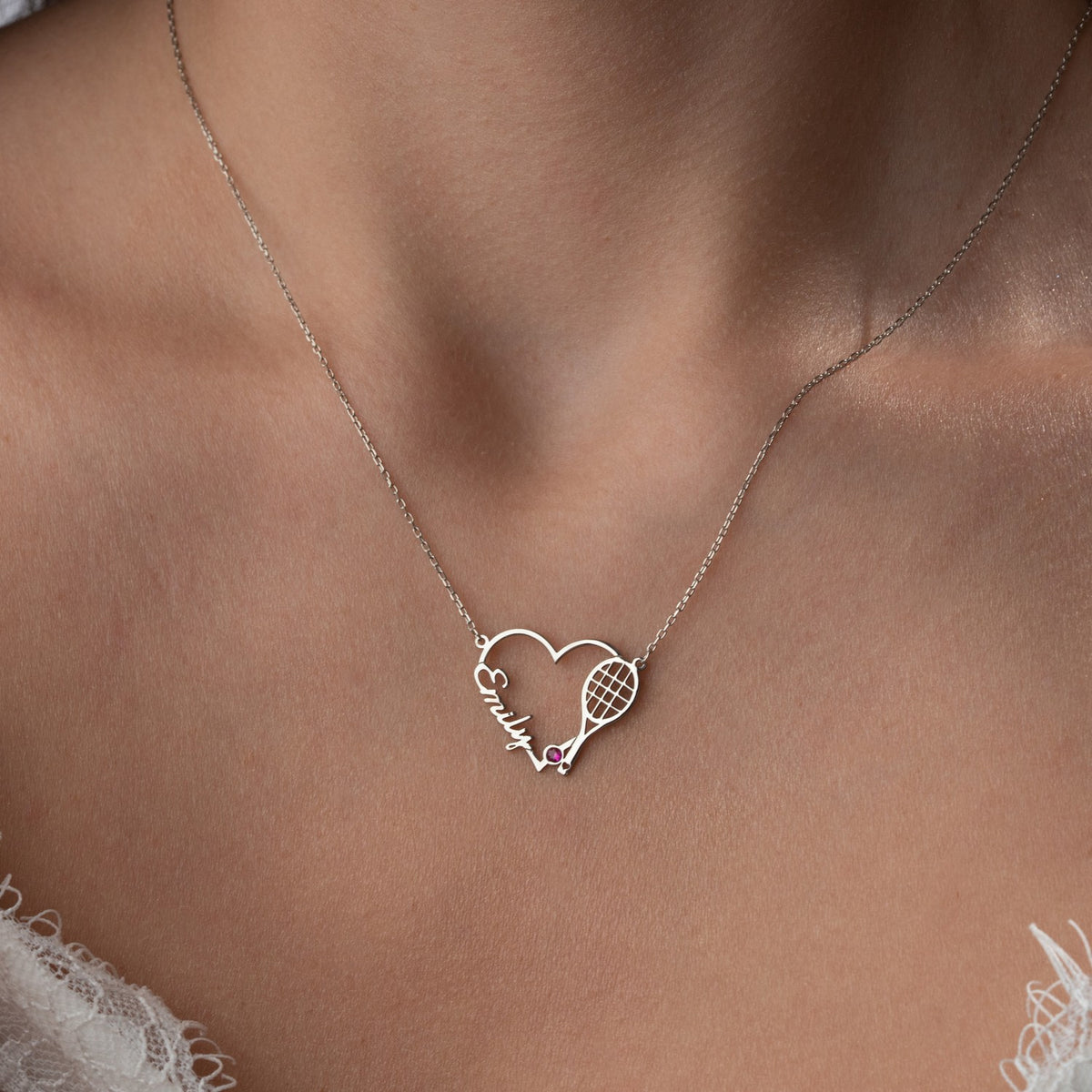 Personalised Tennis Necklace | Gift for Tennis Player