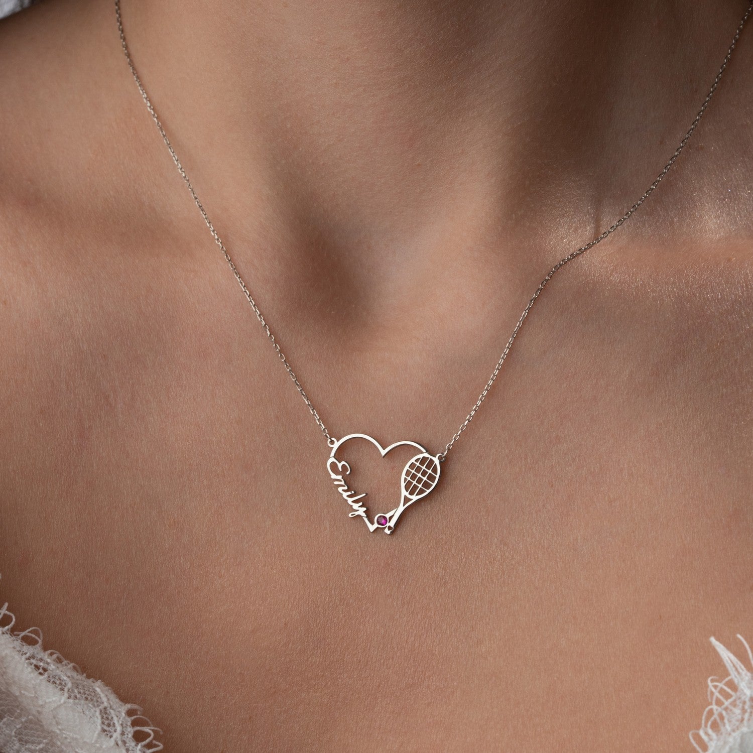 Personalised Tennis Necklace | Gift for Tennis Player