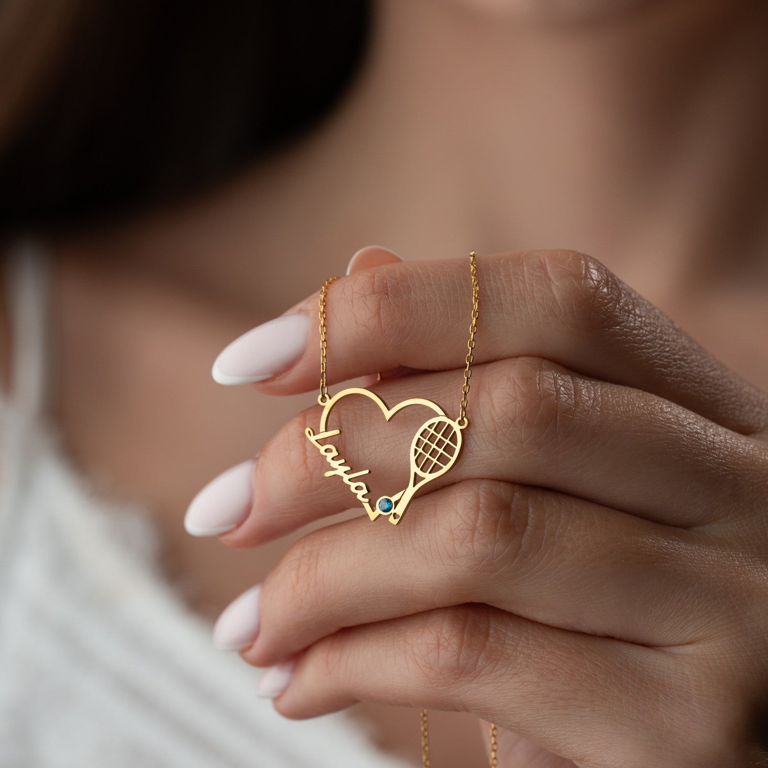 Personalised Tennis Necklace | Gift for Tennis Player