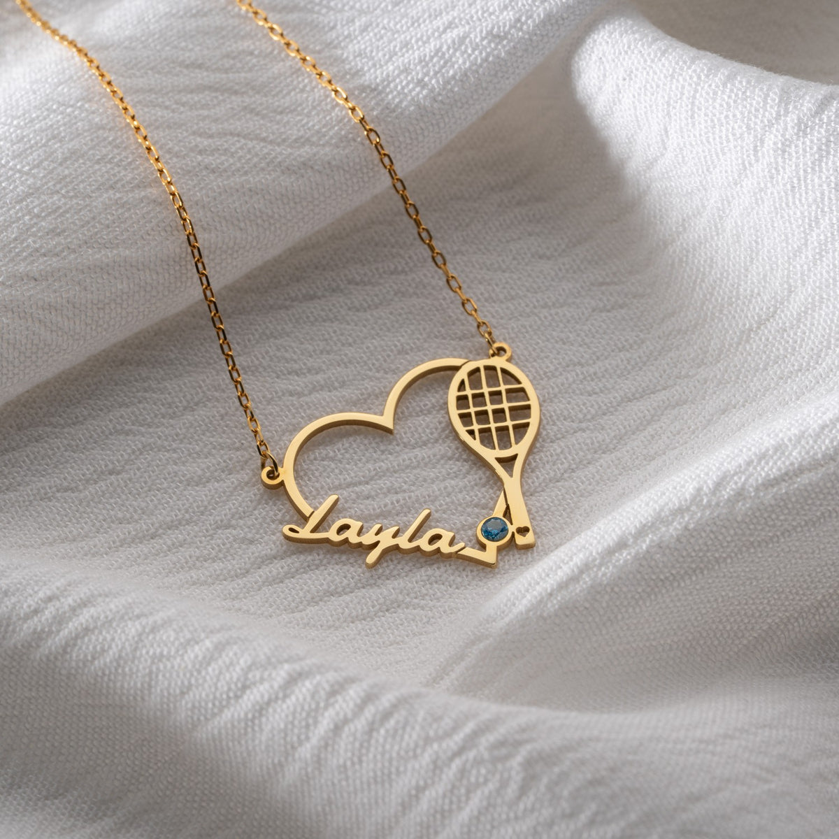 Personalised Tennis Necklace | Gift for Tennis Player