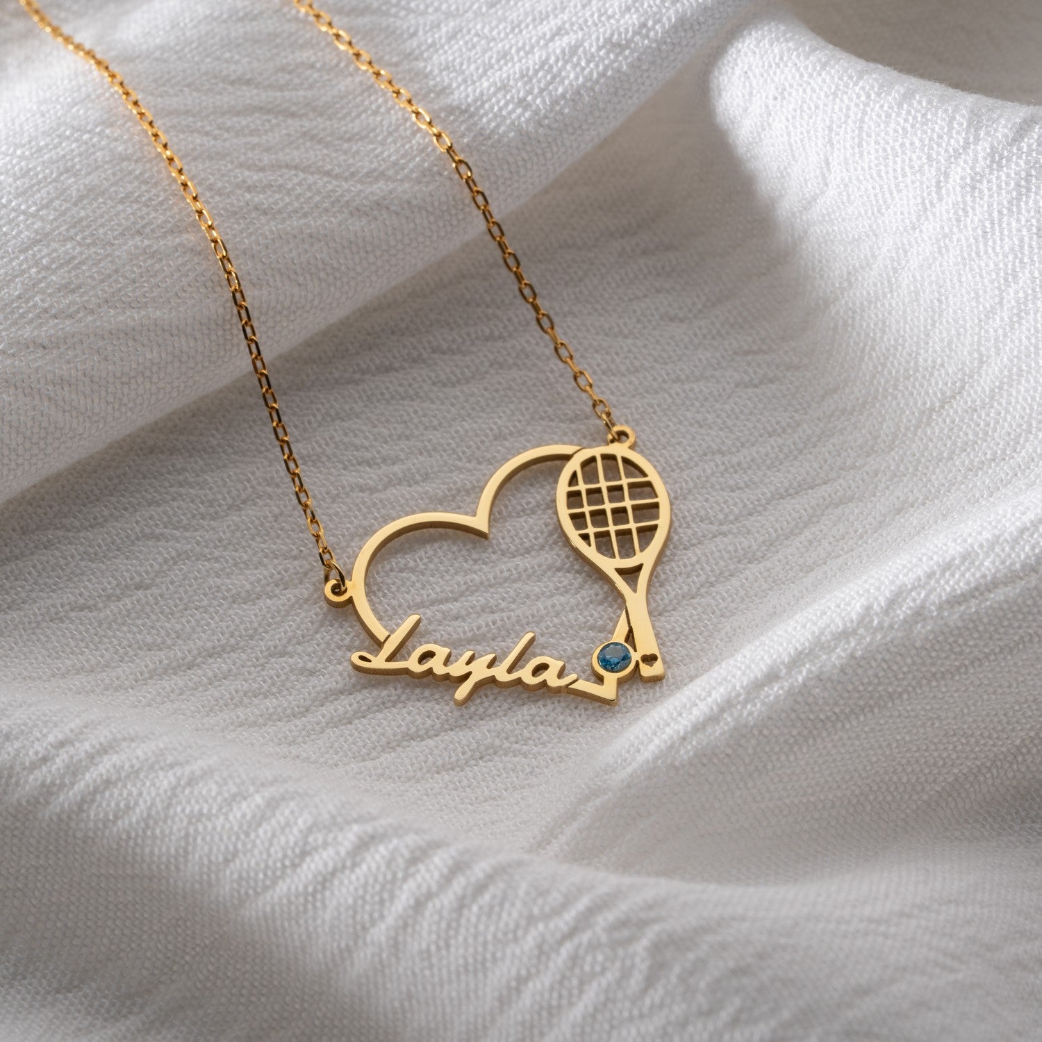 Personalised Tennis Necklace | Gift for Tennis Player