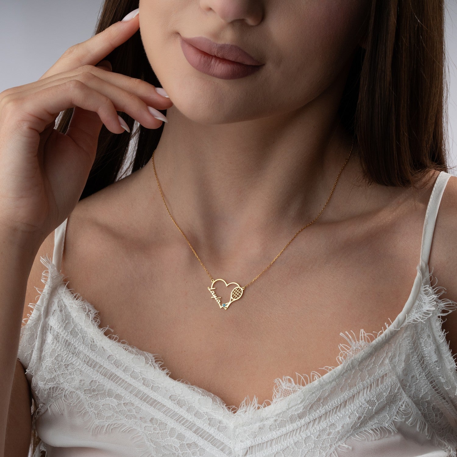 Personalised Tennis Necklace | Gift for Tennis Player