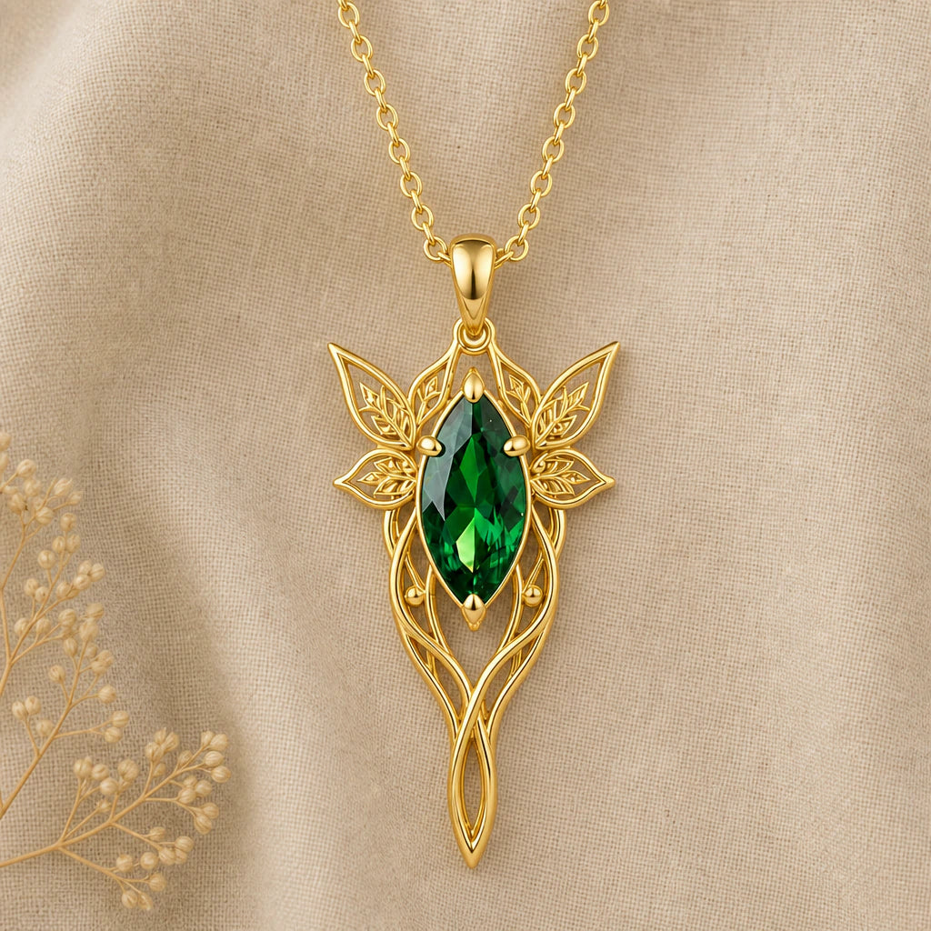 Guiding star birthstone pendant necklace in 18k gold plated sterling silver