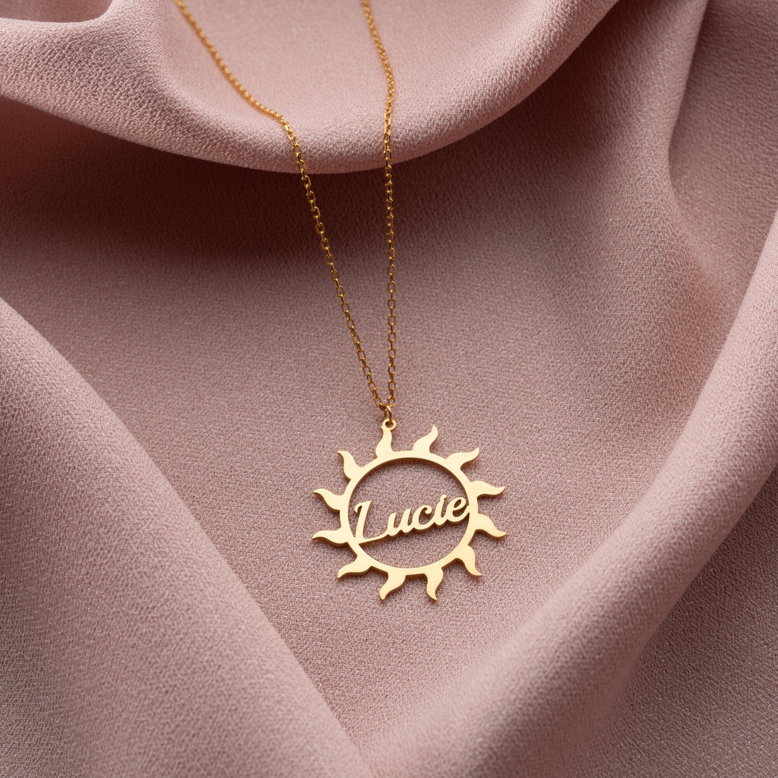 Sun Name Necklace