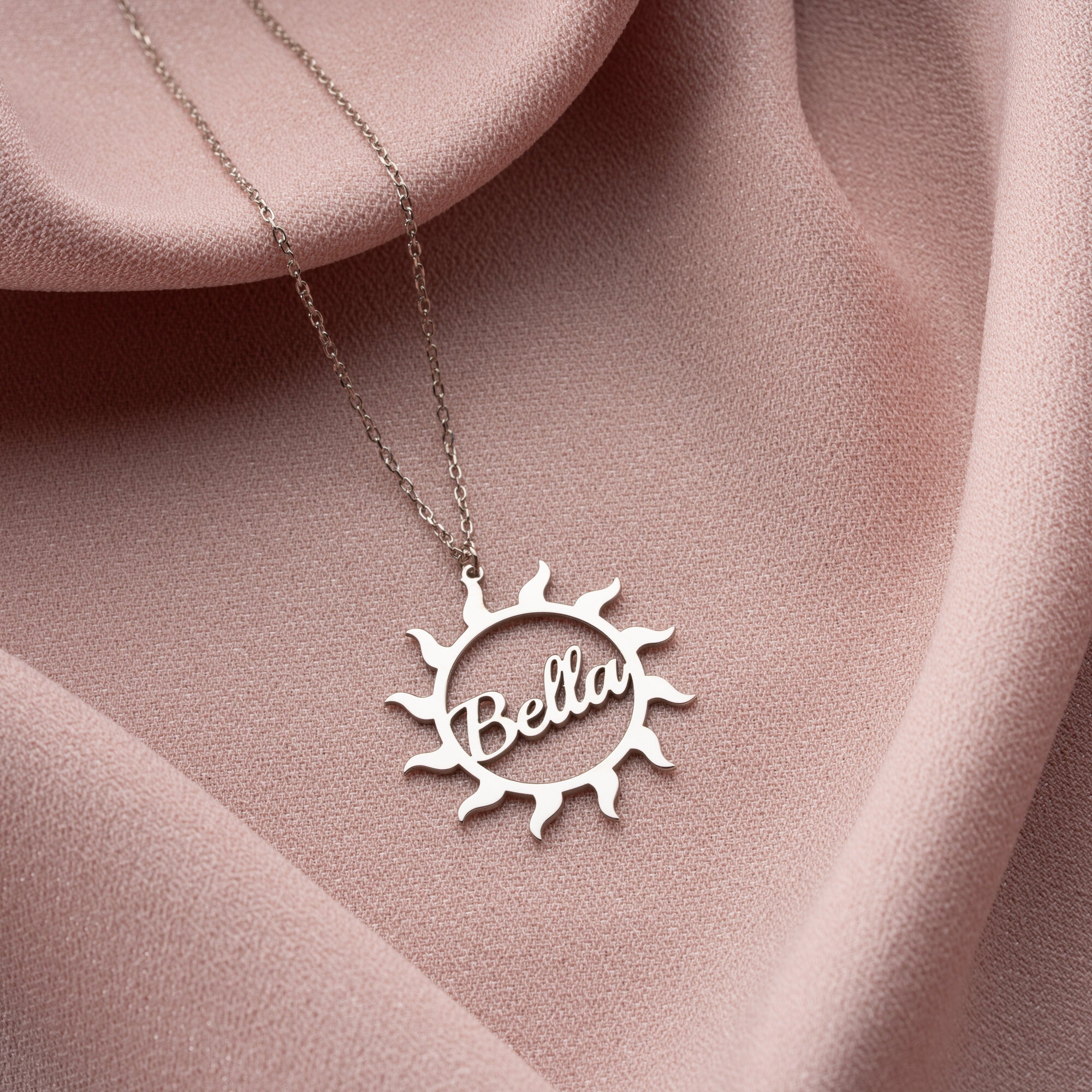 Sun Name Necklace