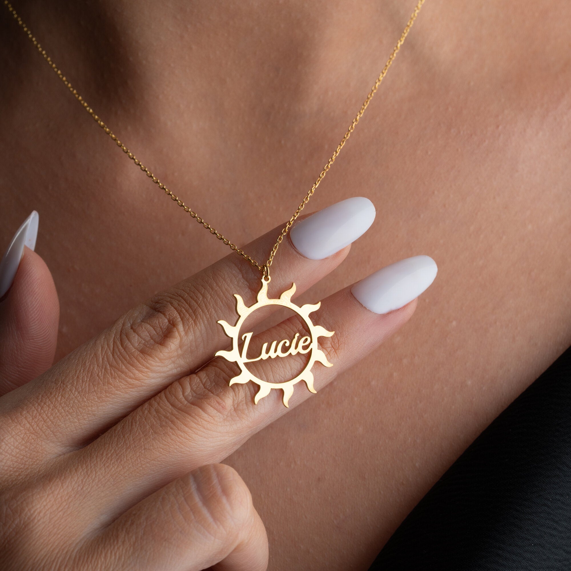 Sun Name Necklace