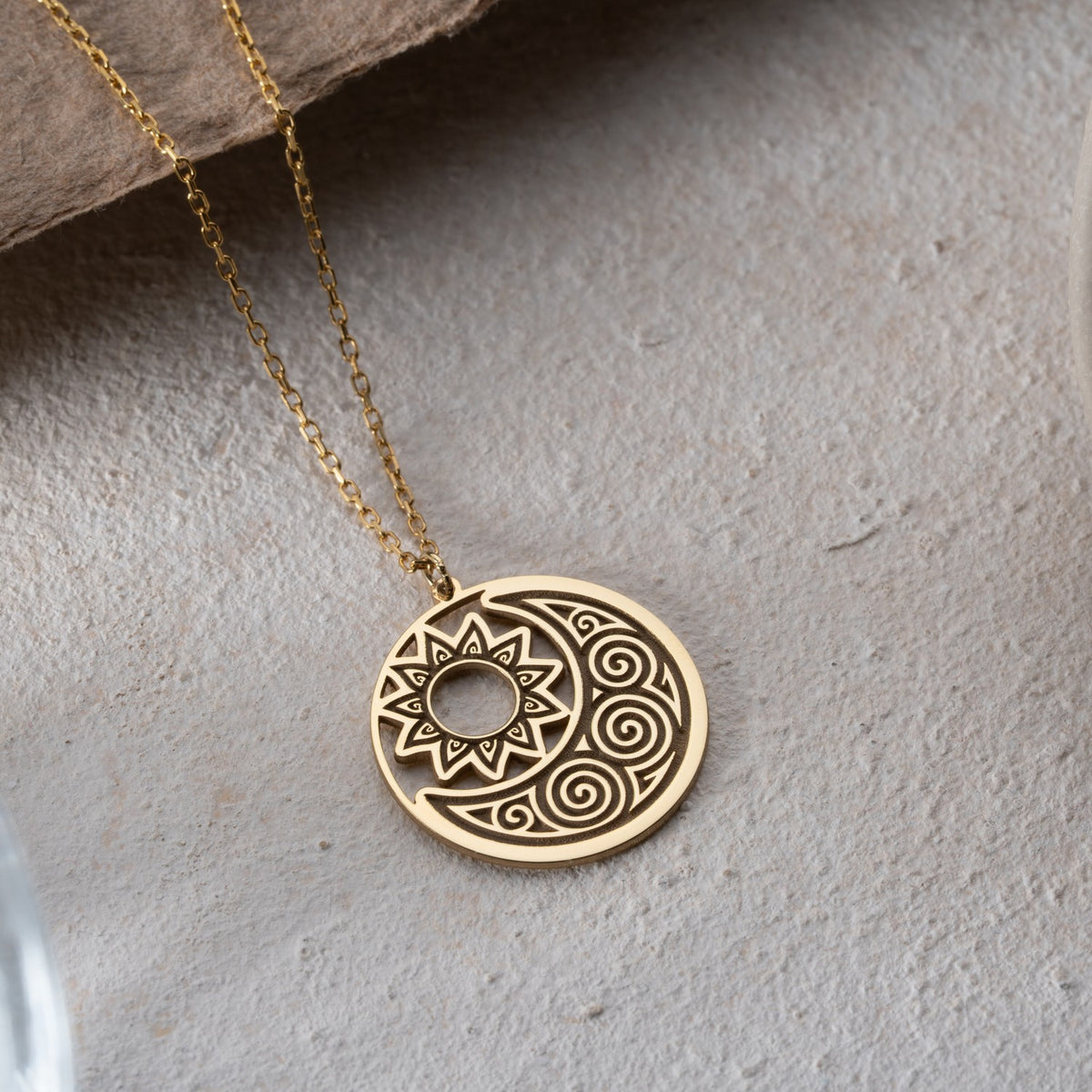 Sun &amp; Moon Necklace | Symbol of Balance Gift