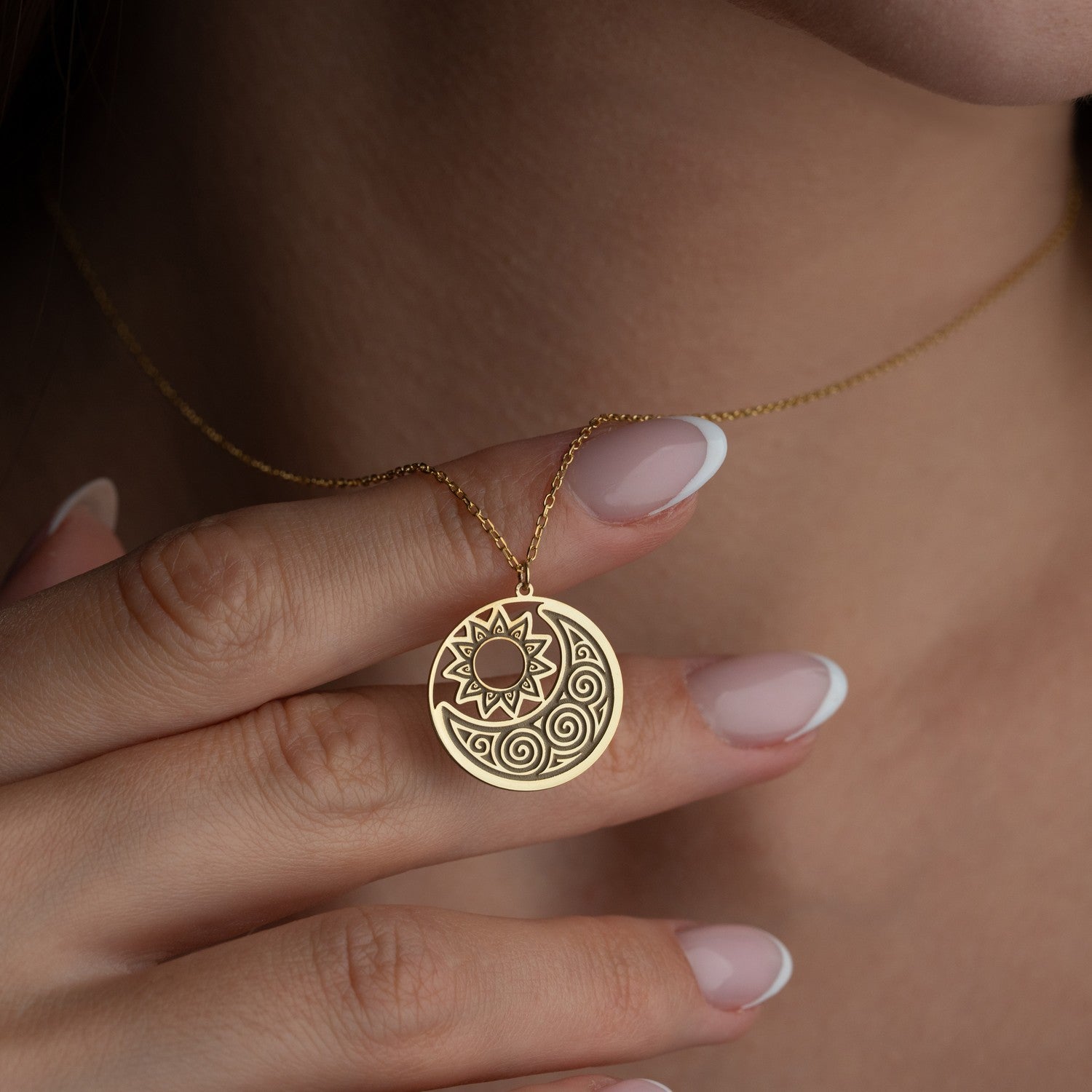 Sun & Moon Necklace | Symbol of Balance Gift