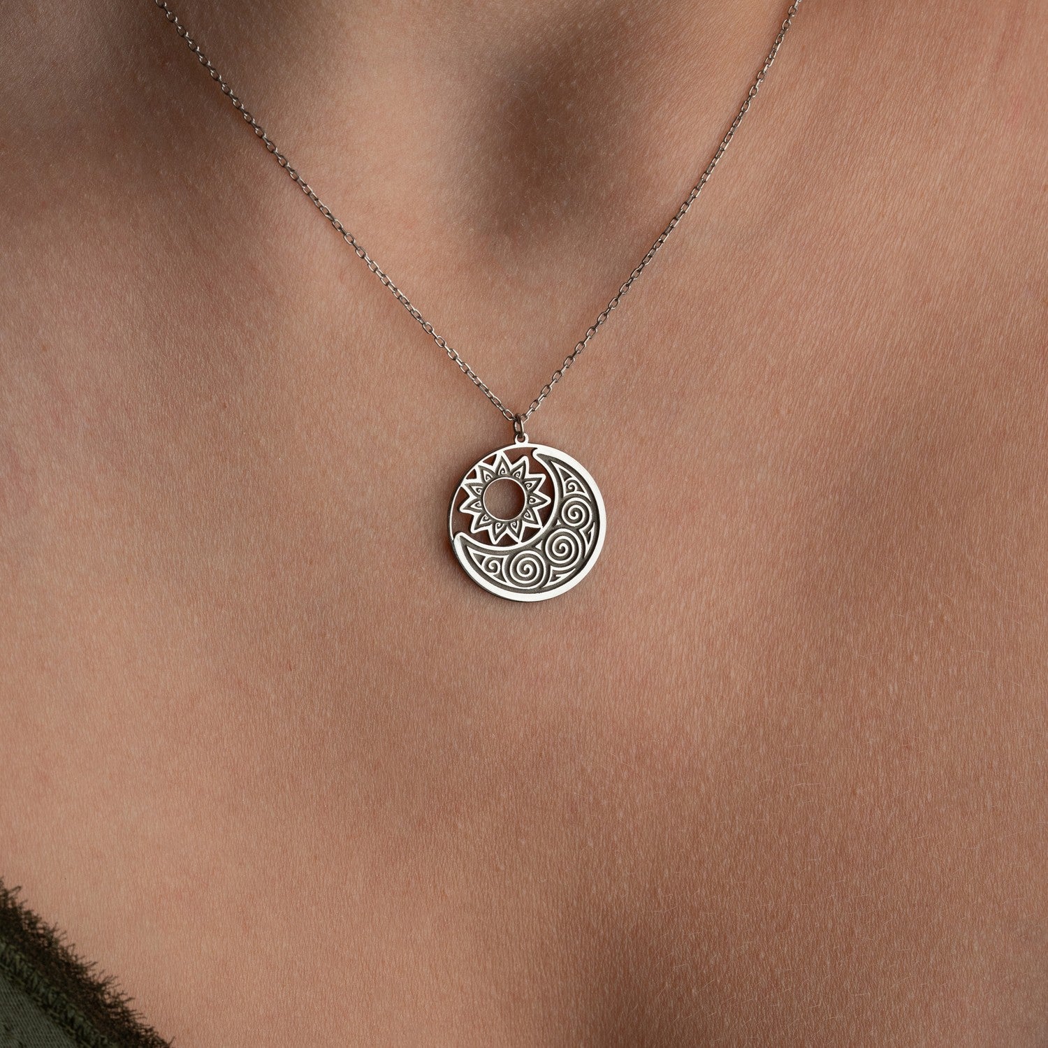 Sun & Moon Necklace | Symbol of Balance Gift