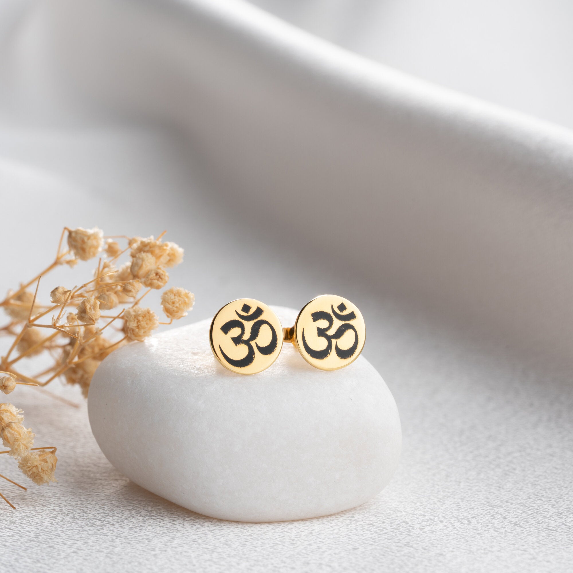 Om Stud Earrings