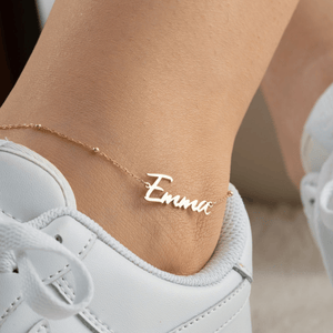 Personalised Sphere Chain Anklet