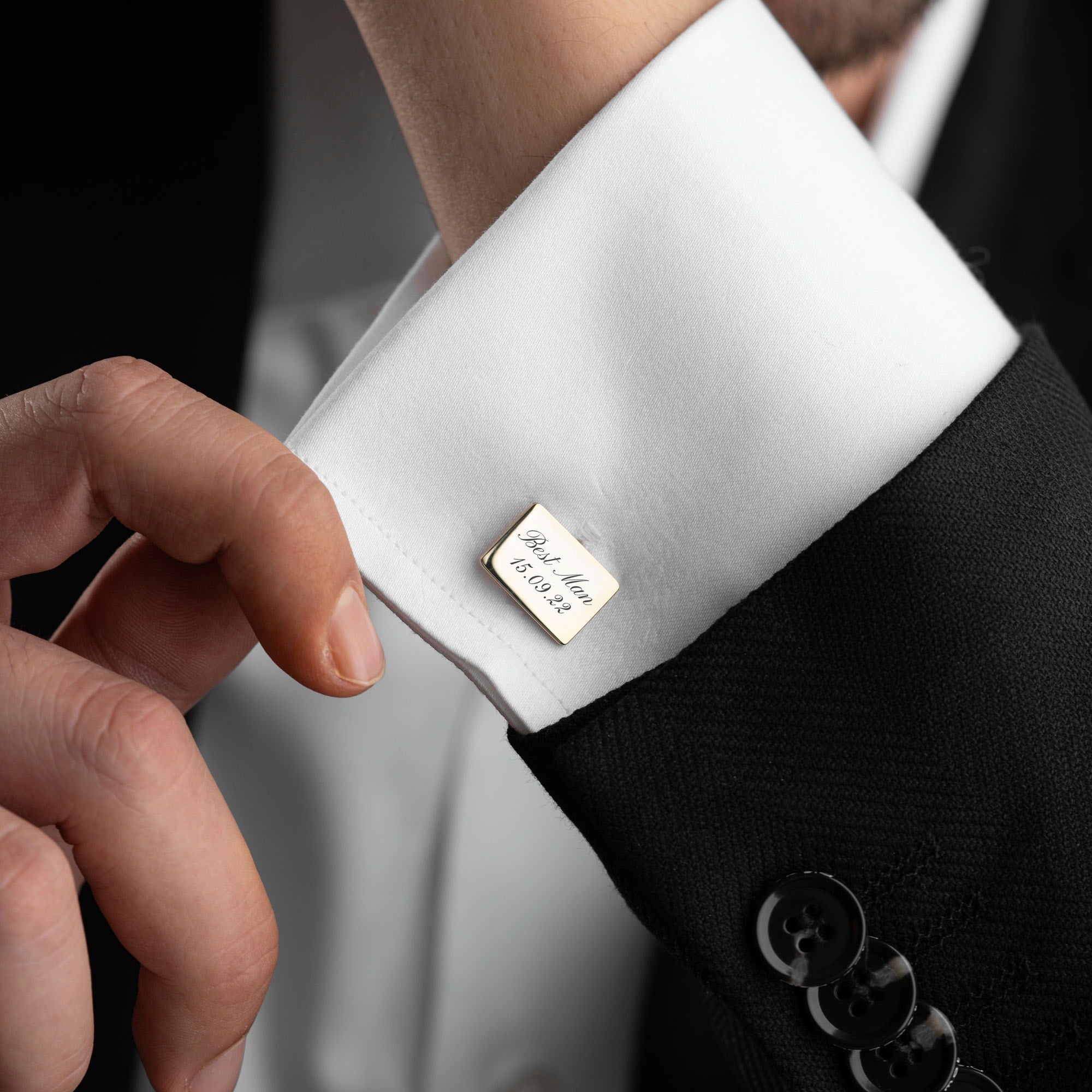 Sterling Silver Best Man Cufflinks