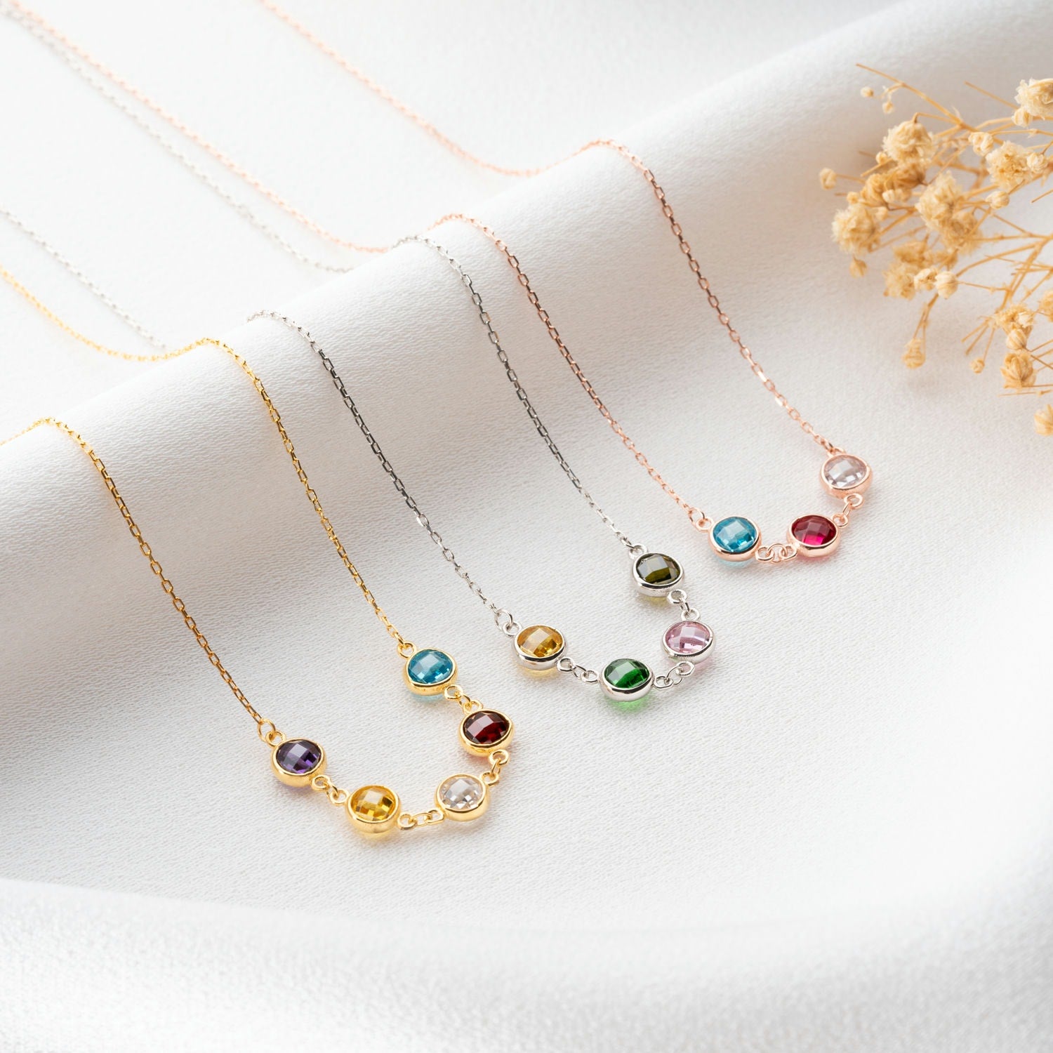 Birthstone Family Necklace