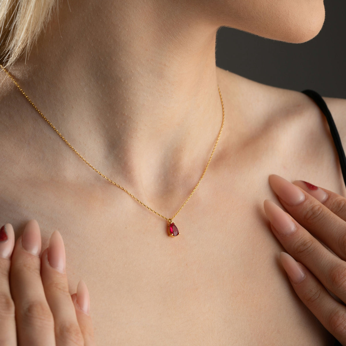 Sterling Silver Birthstone Pendant Necklace