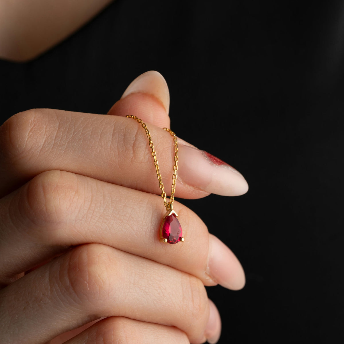 Sterling Silver Birthstone Pendant Necklace