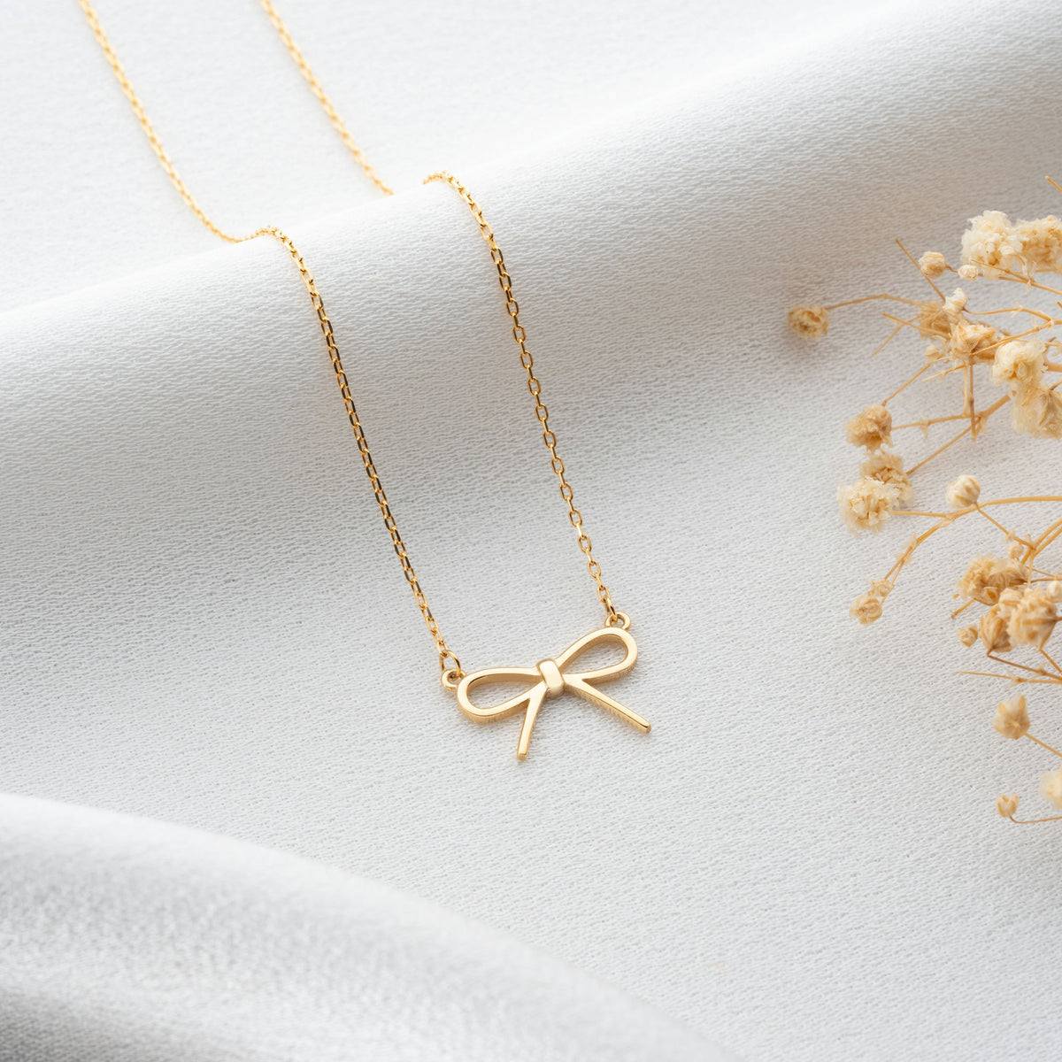 Sterling Silver Bow Necklace