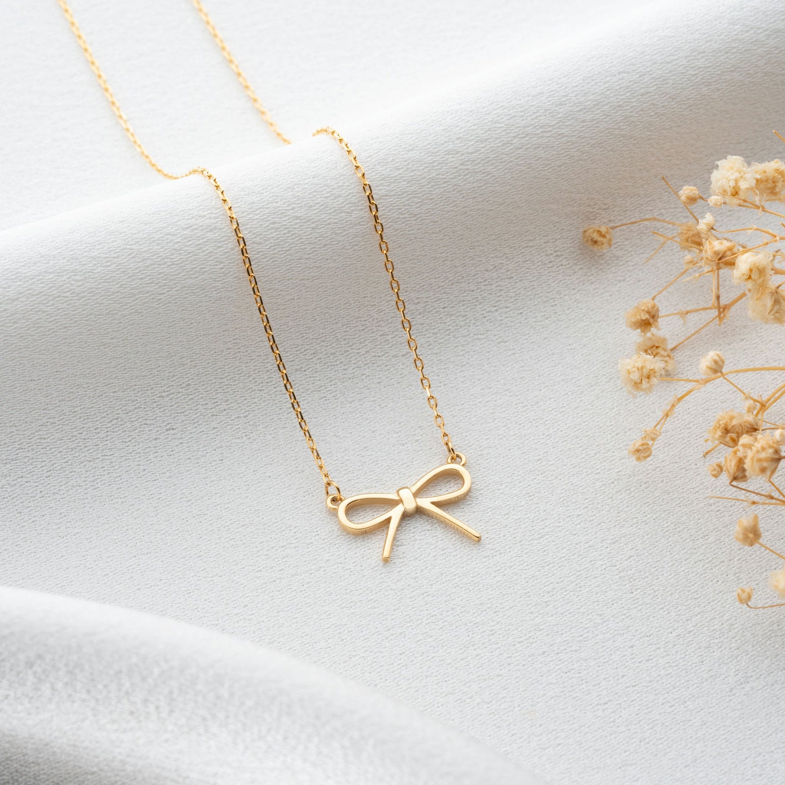 Sterling Silver Bow Necklace