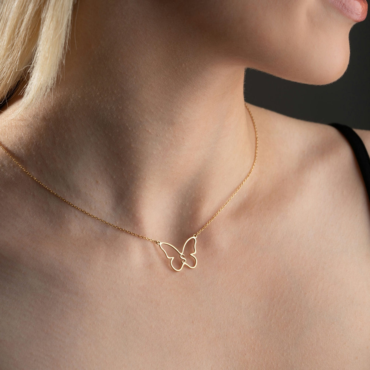 Initial Butterfly Necklace