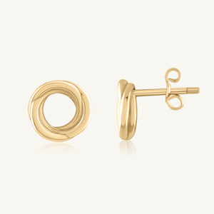 Chunky gold hoop earrings