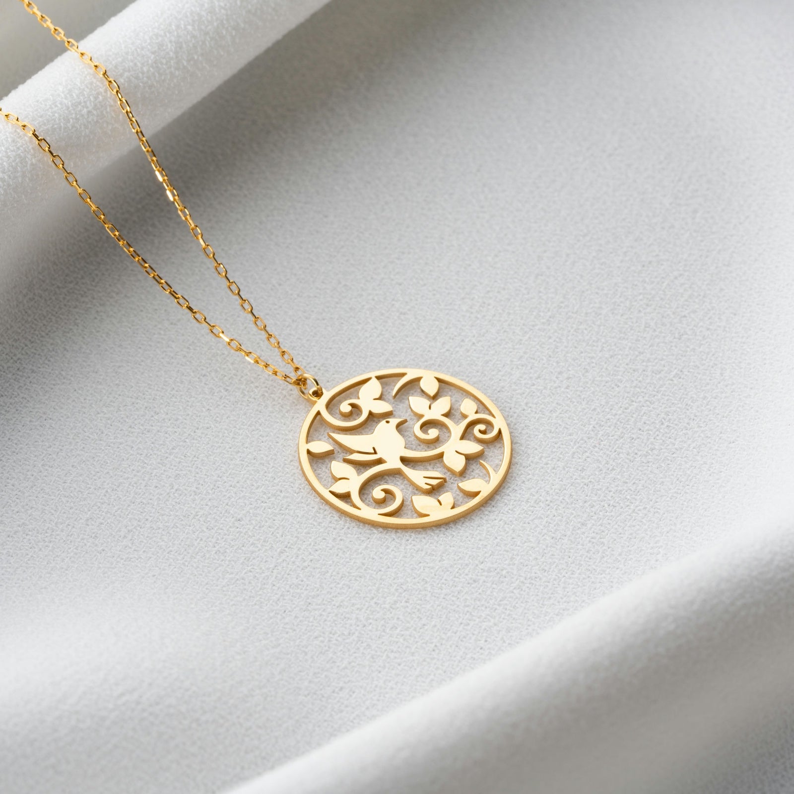 Hummingbird Pendant Necklace In Sterling Silver