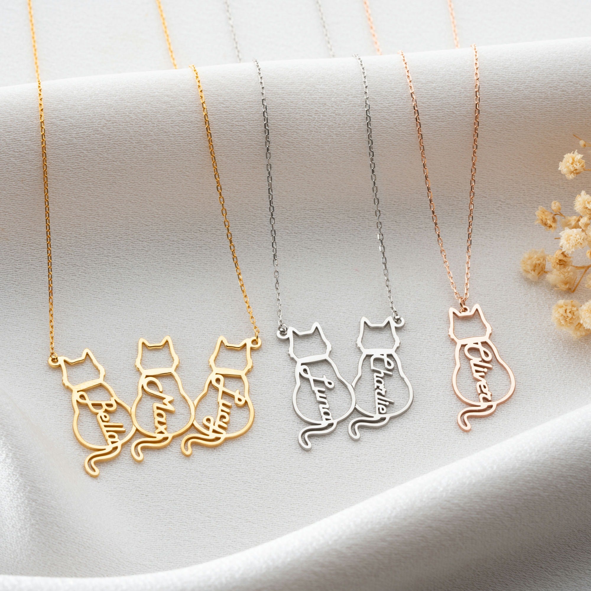 Personalised Cat Name Necklace