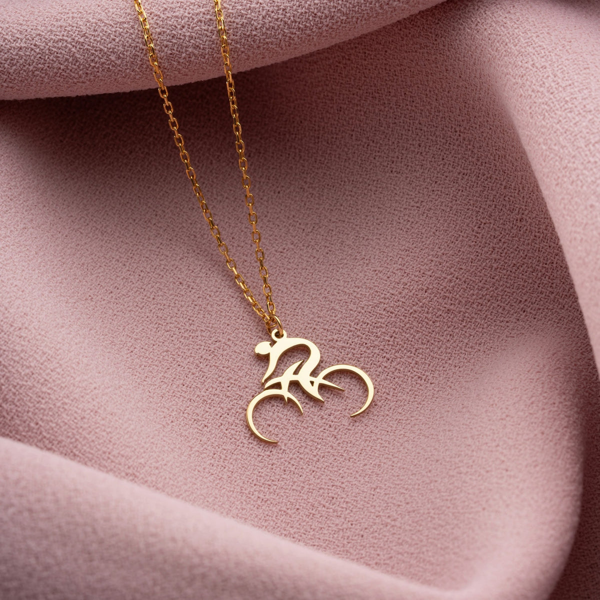 Dainty Cyclist Necklace | Gift for Cyclist