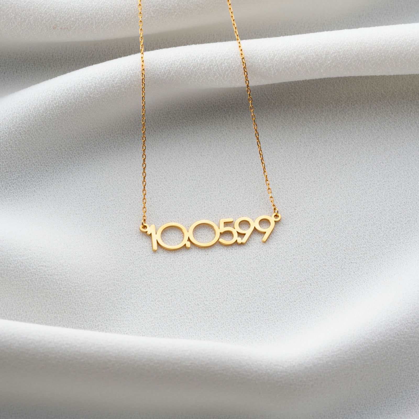 Necklace With Date In Sterling Silver