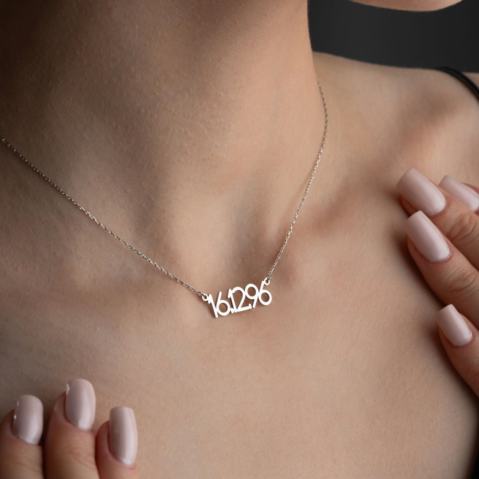 Necklace With Date In Sterling Silver