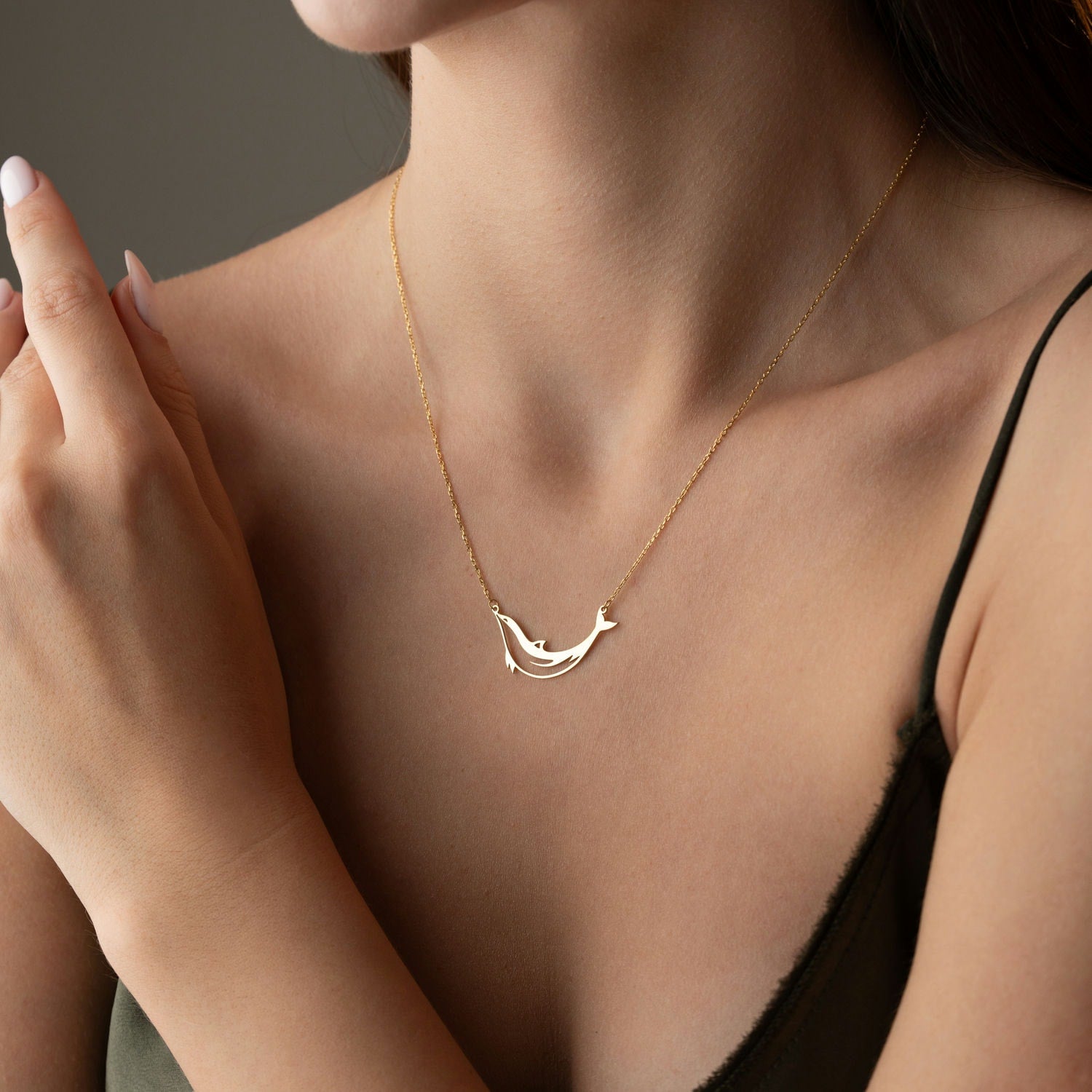 Sterling Silver Dolphin Necklace