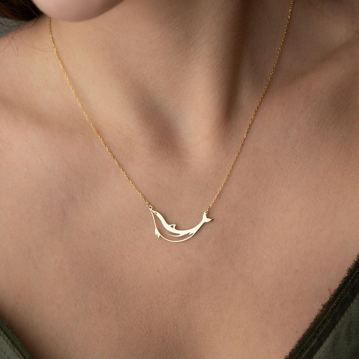 Sterling Silver Dolphin Necklace