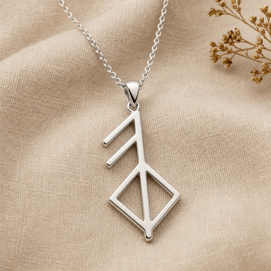 Growing Love Rune Pendant Necklace in sterling silver