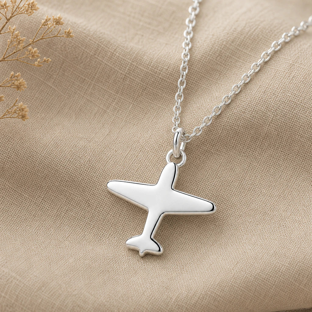 Aeroplane Pendant Necklace in sterling silver