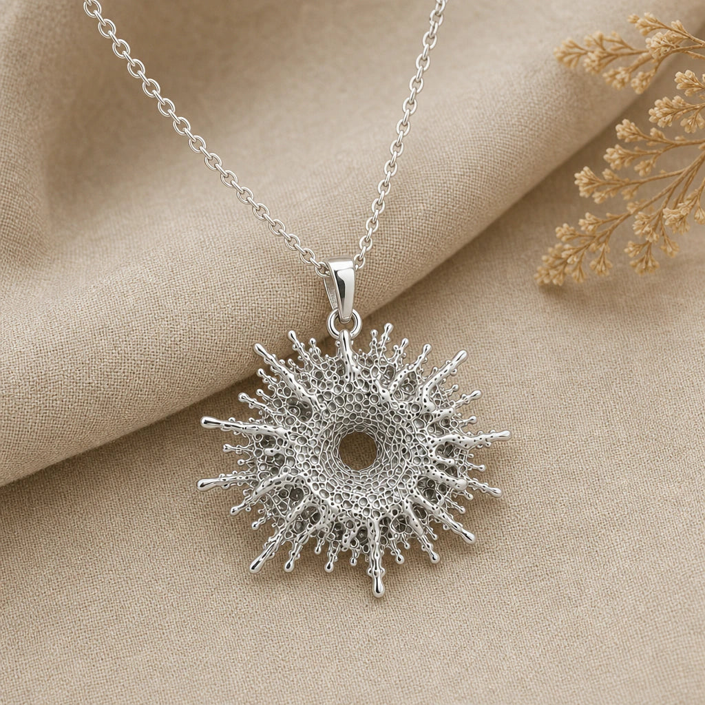 Sagittarius A Black Hole Pendant Necklace in sterling silver, second view