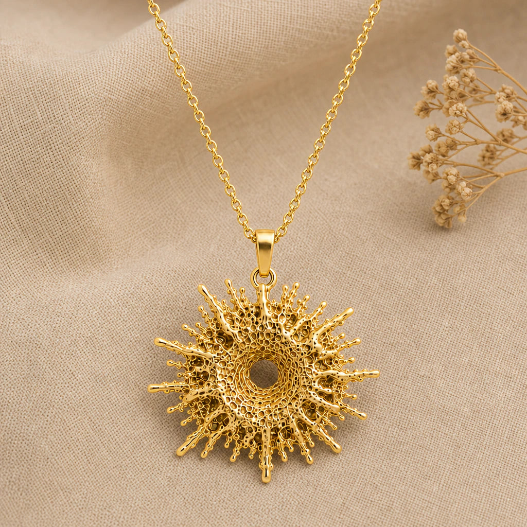 Sagittarius A Black Hole Pendant Necklace in 18k gold plated sterling silver